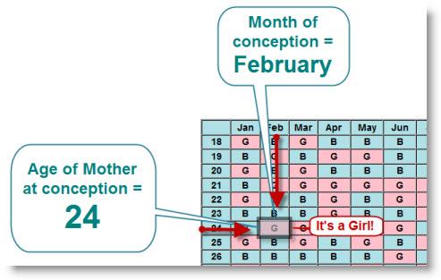 Chinese pregnancy calendar
