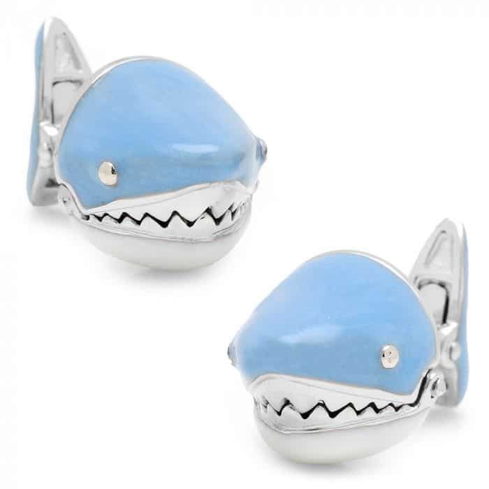 shark cufflinks