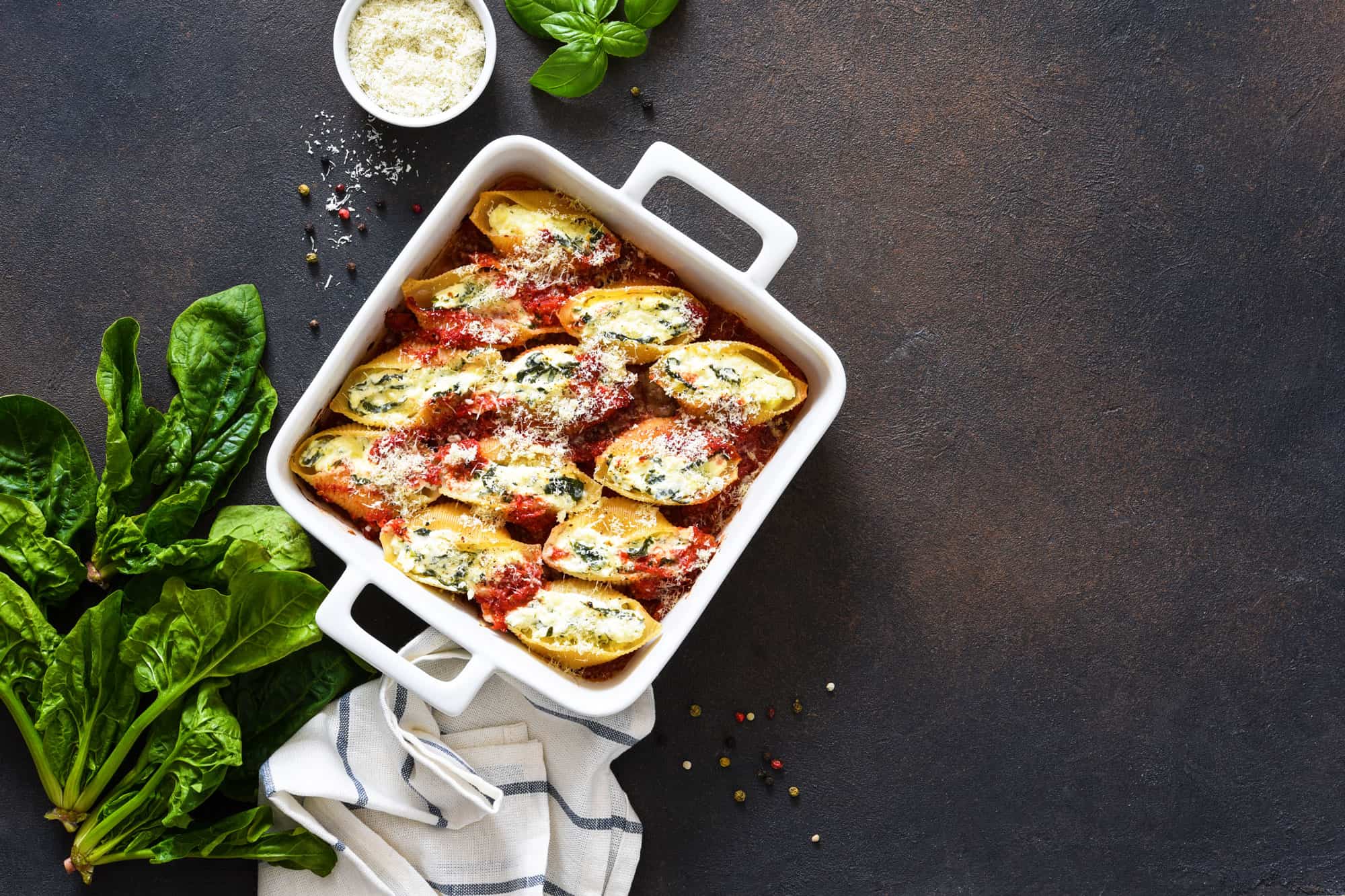 Chicken and Spinach Stuffed Shells