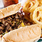 Beef, Bell Pepper, Bun - Bread, Cheese, Close-up