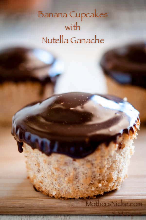 Banana Cupcakes with Nutella Ganache Recipe
