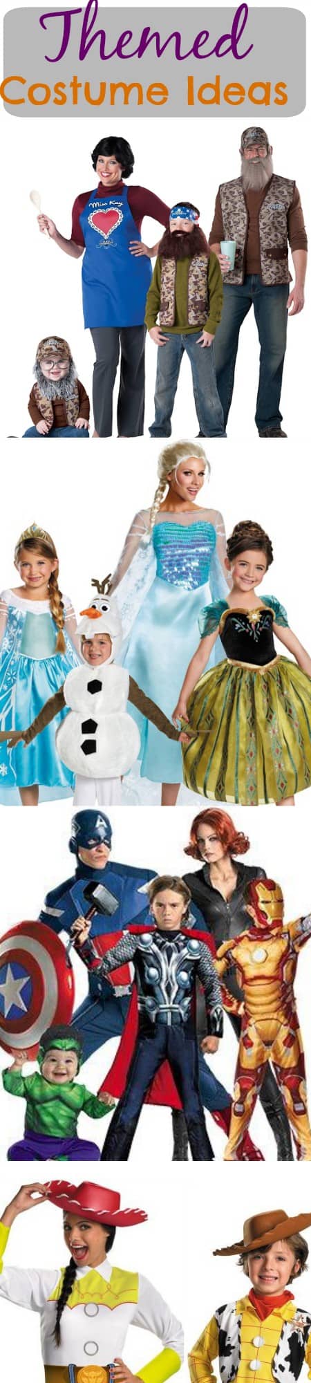 Our family likes to do themed Halloween costumes every year. Here are some halloween costume ideas for groups or family