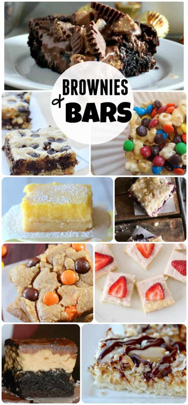 MUST PIN! 20+ of the best Brownie Recipes (and other yummy bars)!