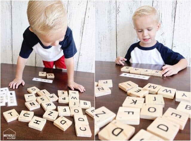 scrabble tile busy bag - FREE PRINTABLES