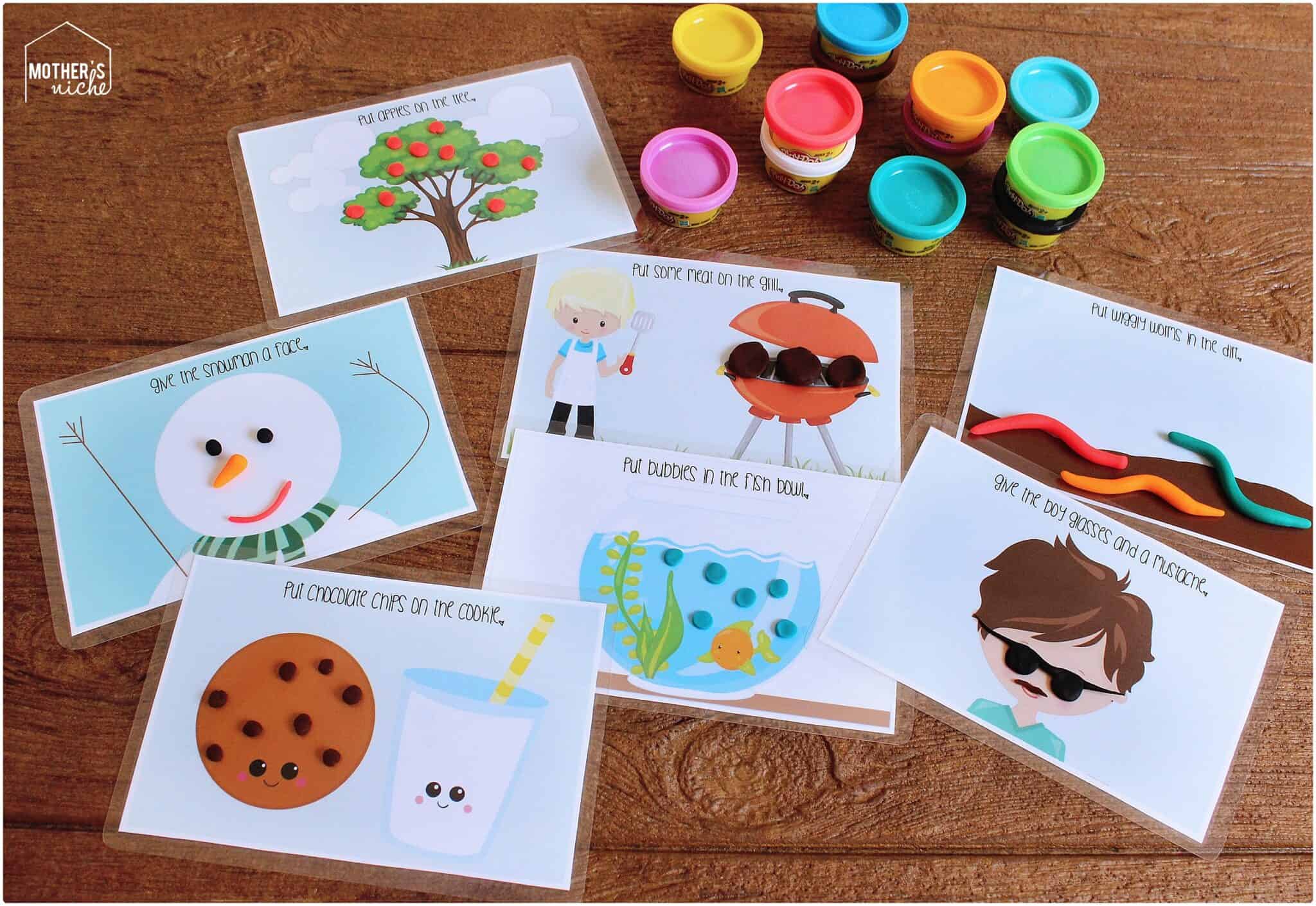 Play Dough Activity Mats Busy Bag Printables!