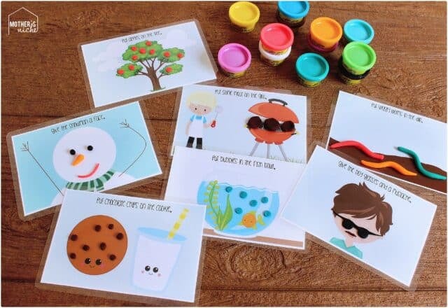 free printable play dough activity mats