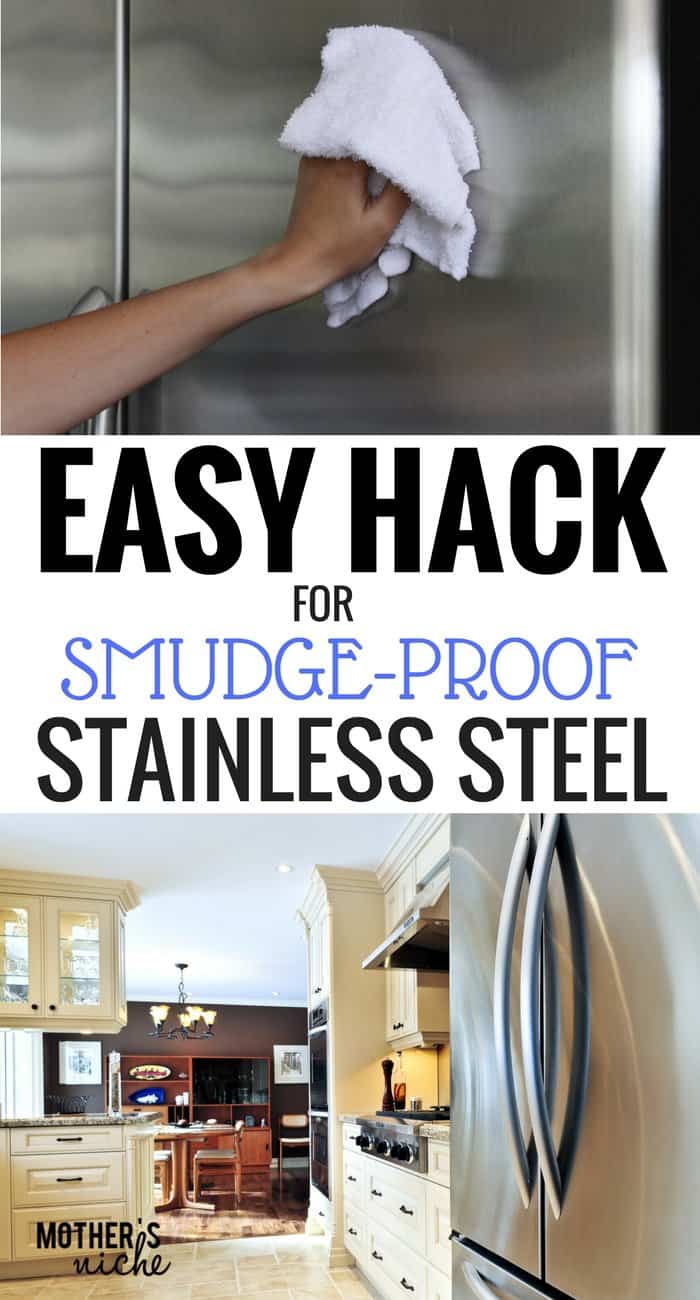 I LOVE not having to clean fingerprints off the fridge everyday. This hack is SO EASY!