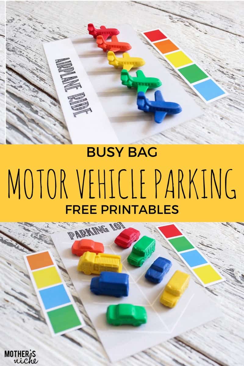 PARKING LOT for toys and cars. Sorting and color matching games for toddler
