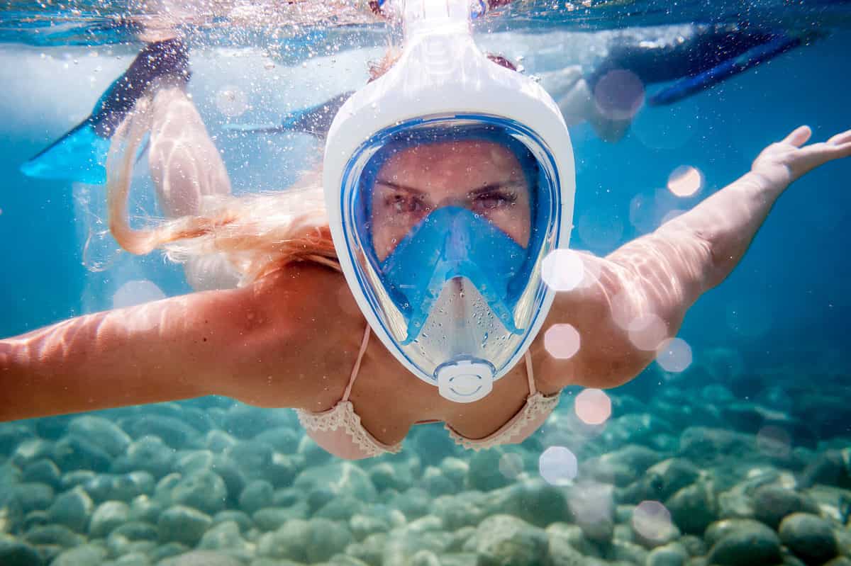 full-face snorkeling mask