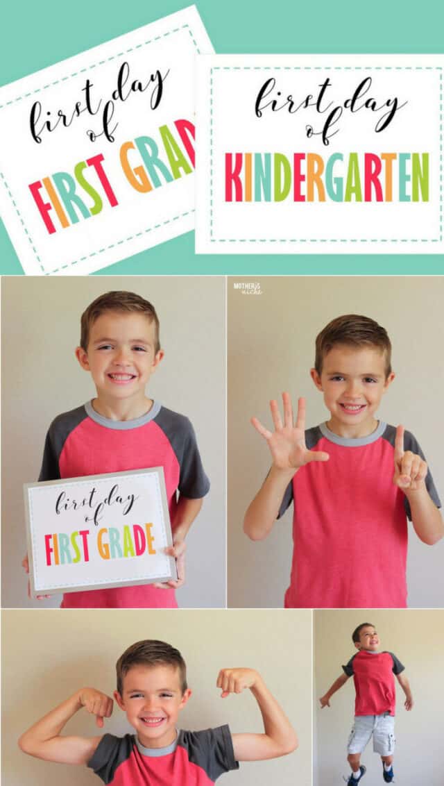 Looking for a Free First Day of Kindergarten Sign? We have preschool up to 12th Grade!