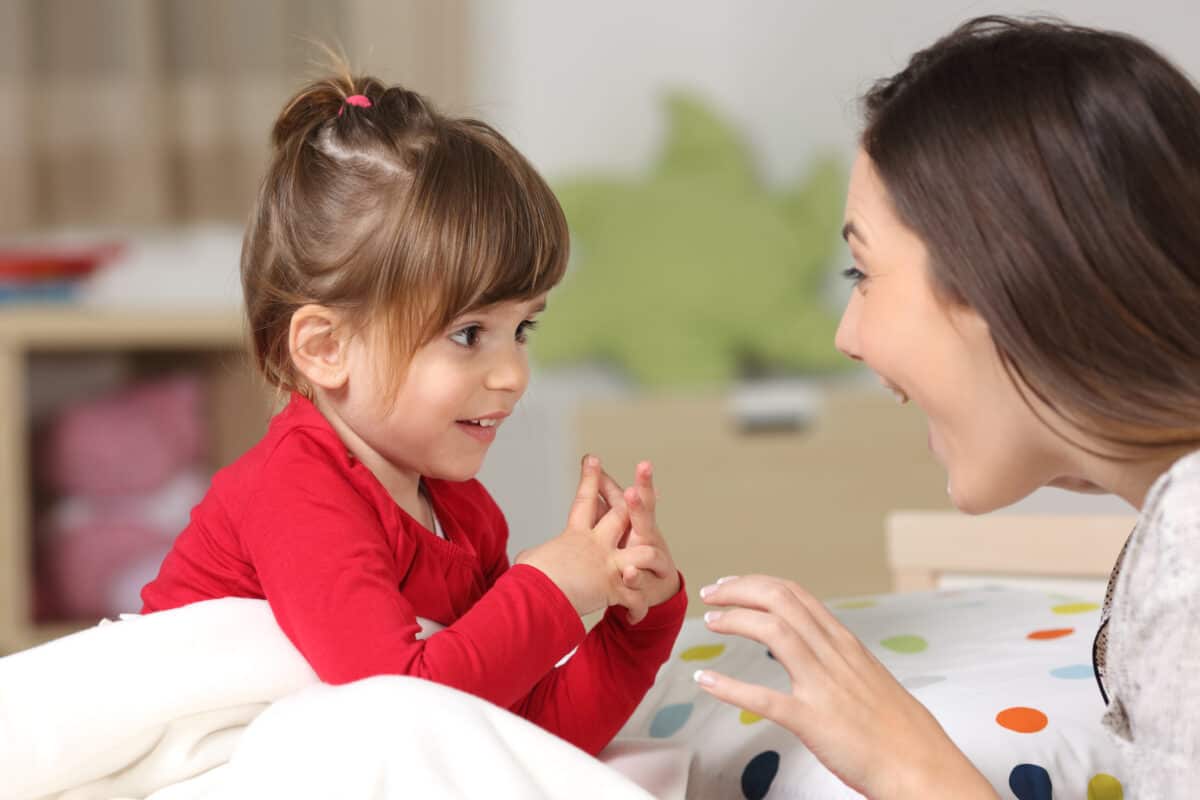 babysitter and childAsking small children questions is a great way to learn their interests.