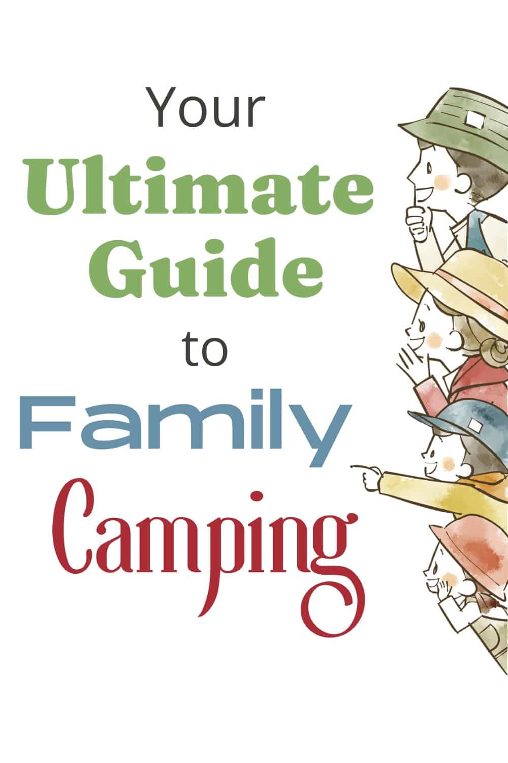 family camping illustration
