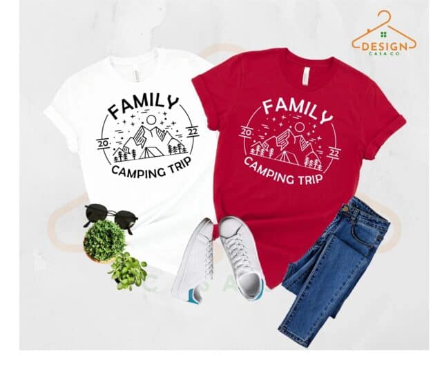 family camping shirts