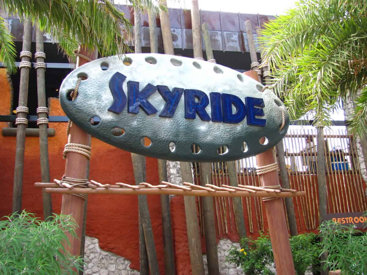 Skyride entrance at Busch Gardens