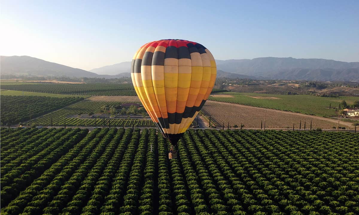 A hot air balloon Temecula Valley