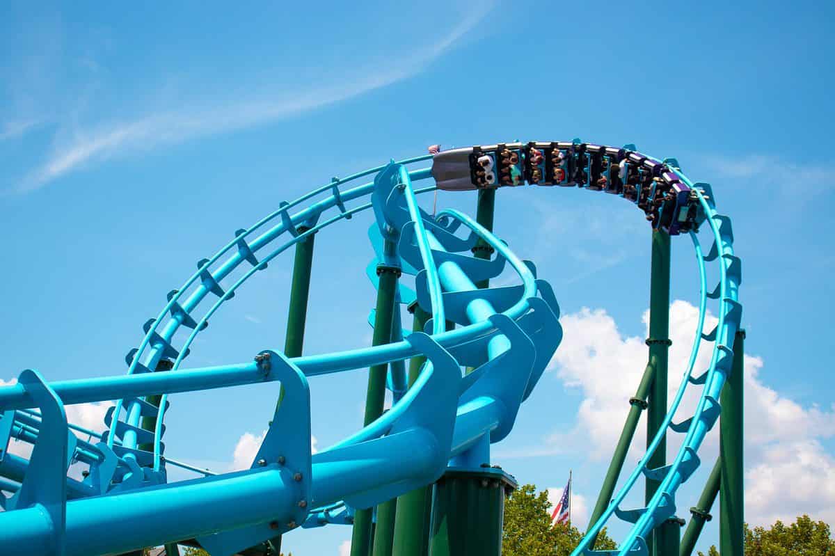 Lightning Run roller coaster - one of the best fast rides at Kentucky Kingdom
