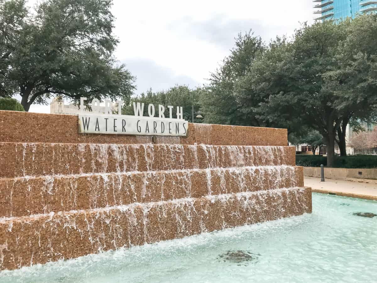 Fort Worth Water Gardens is one of many great day trips from Dallas.