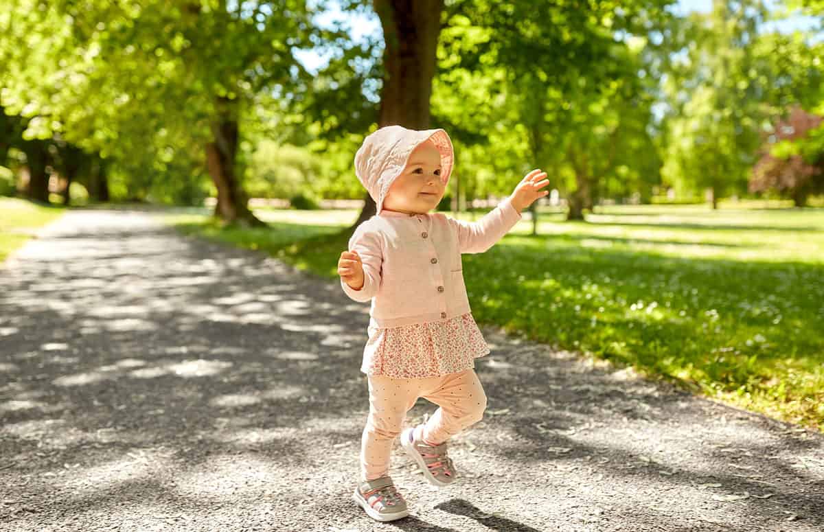 Child standing, walking