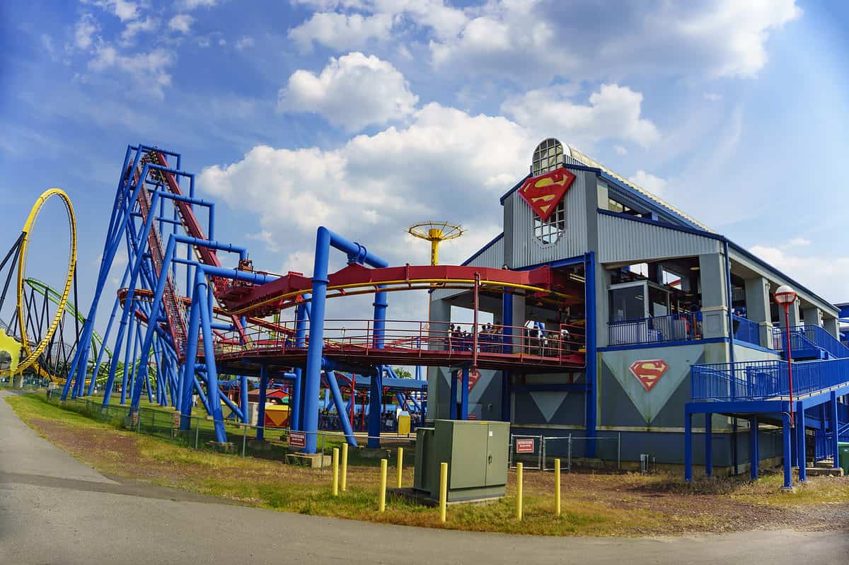 Superman ride at Six Flags Great America