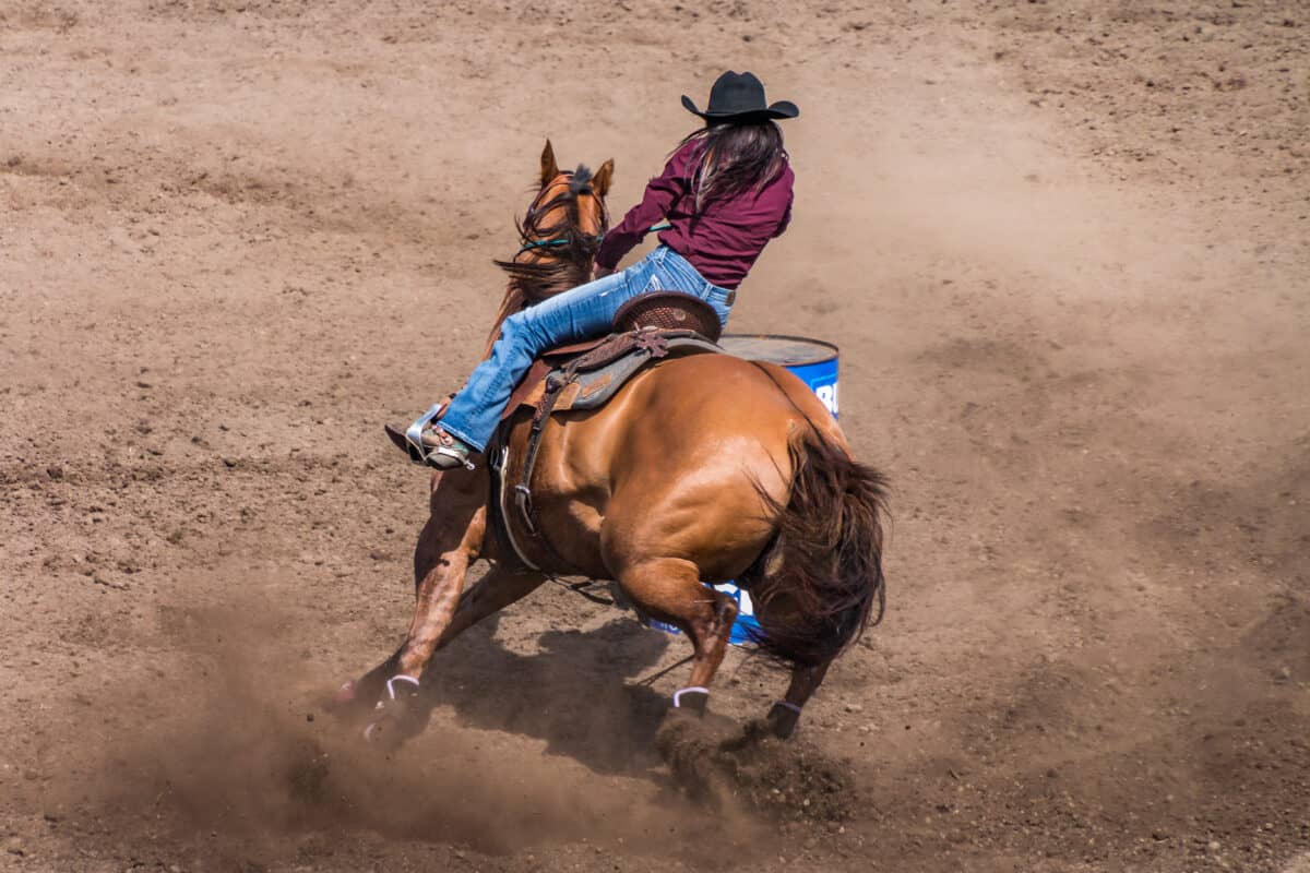Watching barrel racing in Athens is one of many great day trips from Dallas.