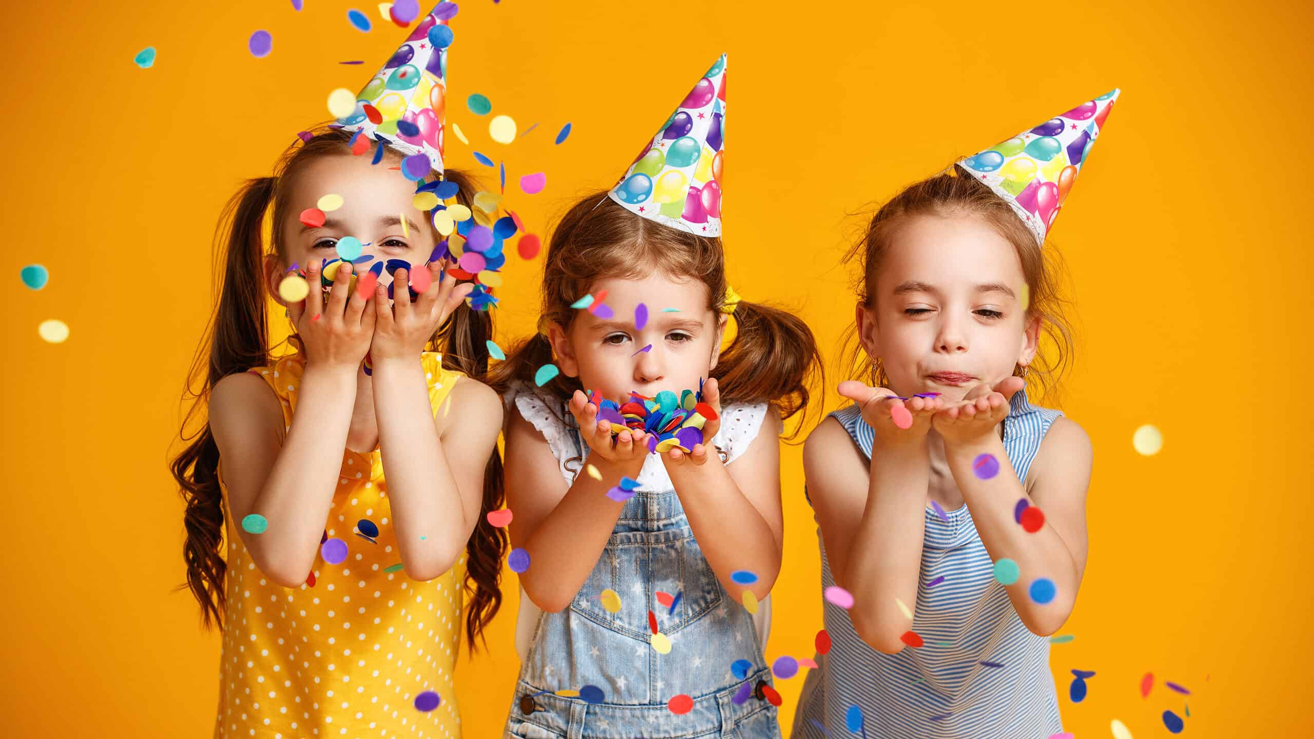 Birthday party, three girls