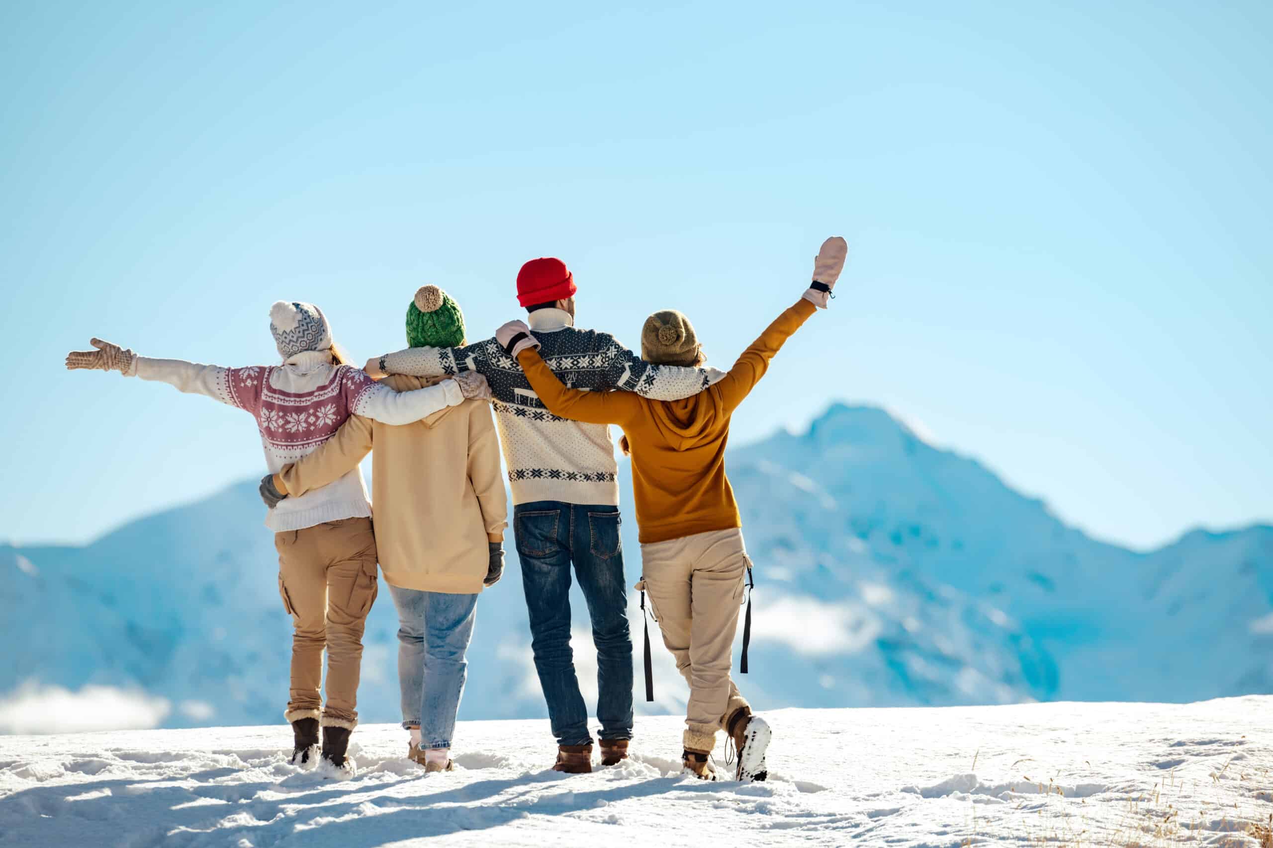 Group Going for a Snowy Walk