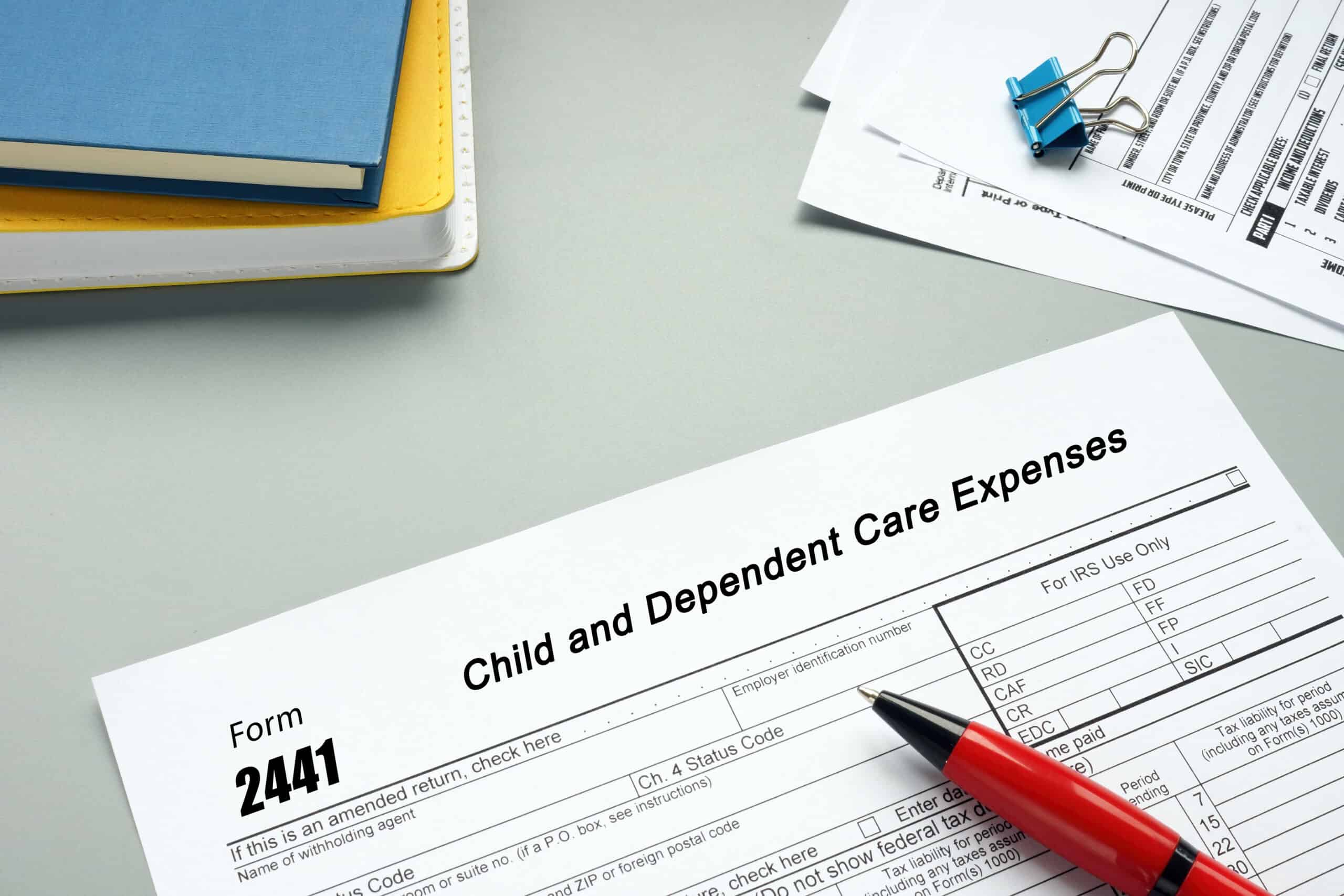 Form 2441 for Filing Taxes - Child and Dependent Care Expenses