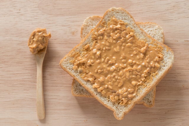 Crunchy Peanut Butter on Bread