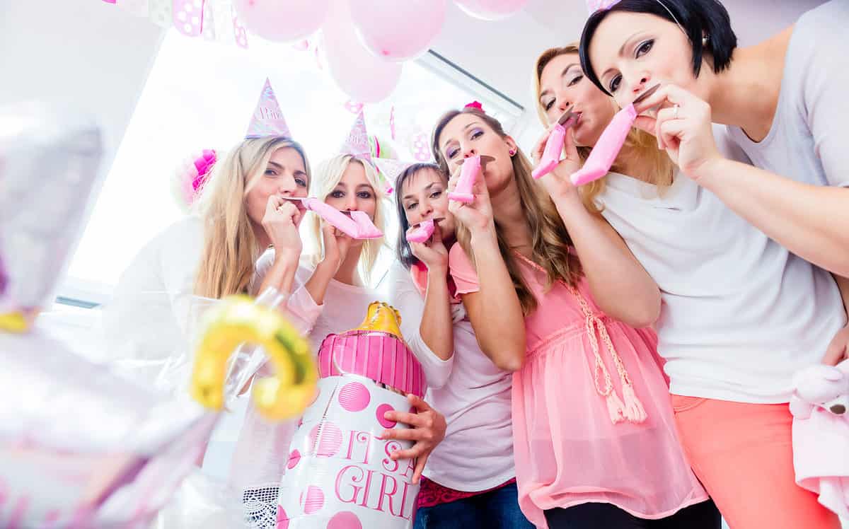 Women celebrating at a baby shower