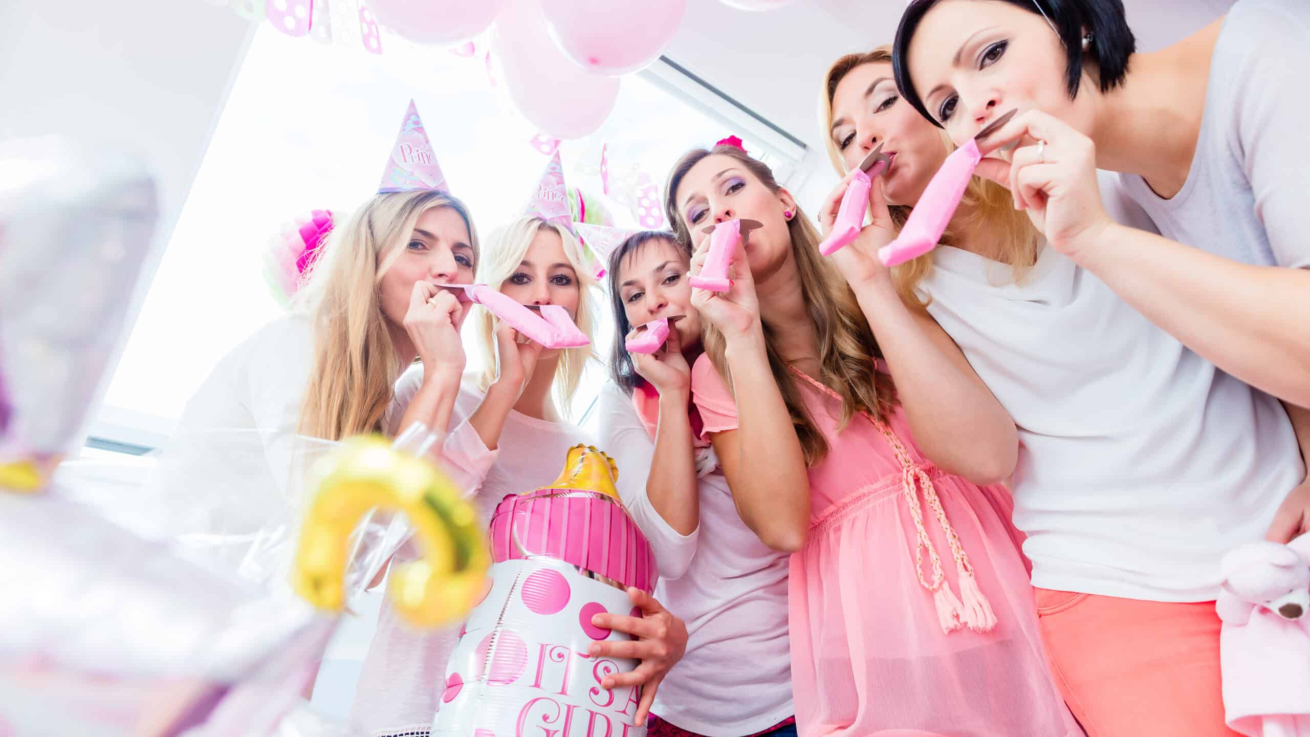 Women celebrating at a baby shower