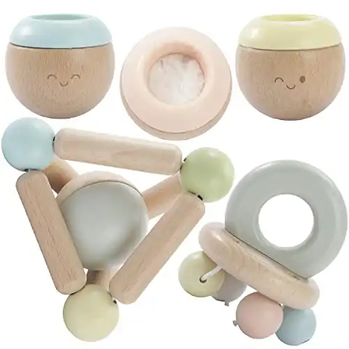 MONTESSORI MAMA Sensory Toys Baby Teething Toys & Baby Rattle