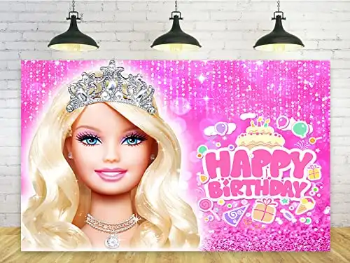 Pink Backdrop for Barbie Birthday Party