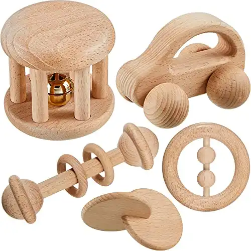 5 Pieces Wooden Baby Toys