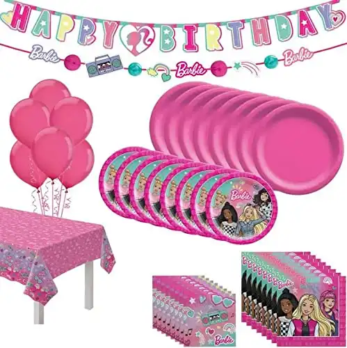 Party City Barbie Dream Together Tableware