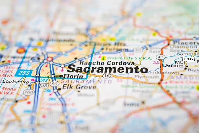 map of Sacramento, CA