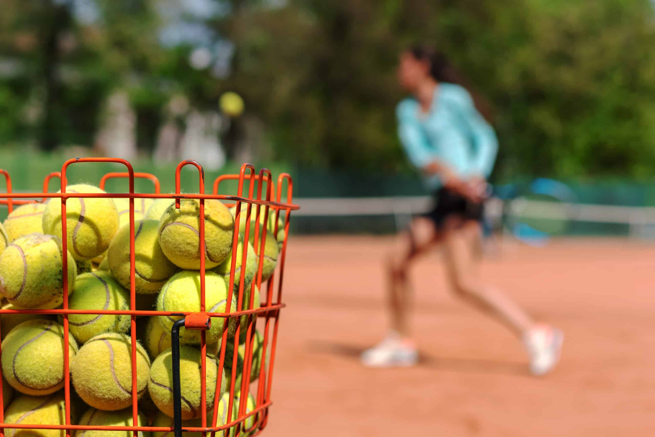 Girl playing tennis