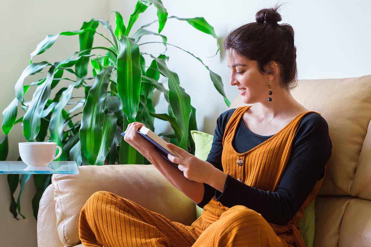 Woman reading a book