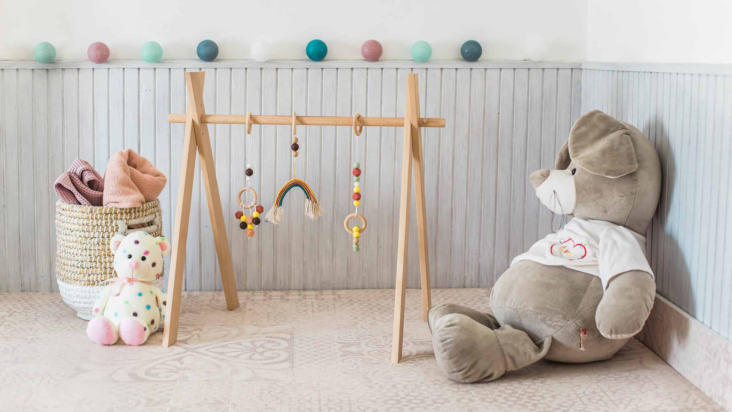 Montessori play gym for toddler