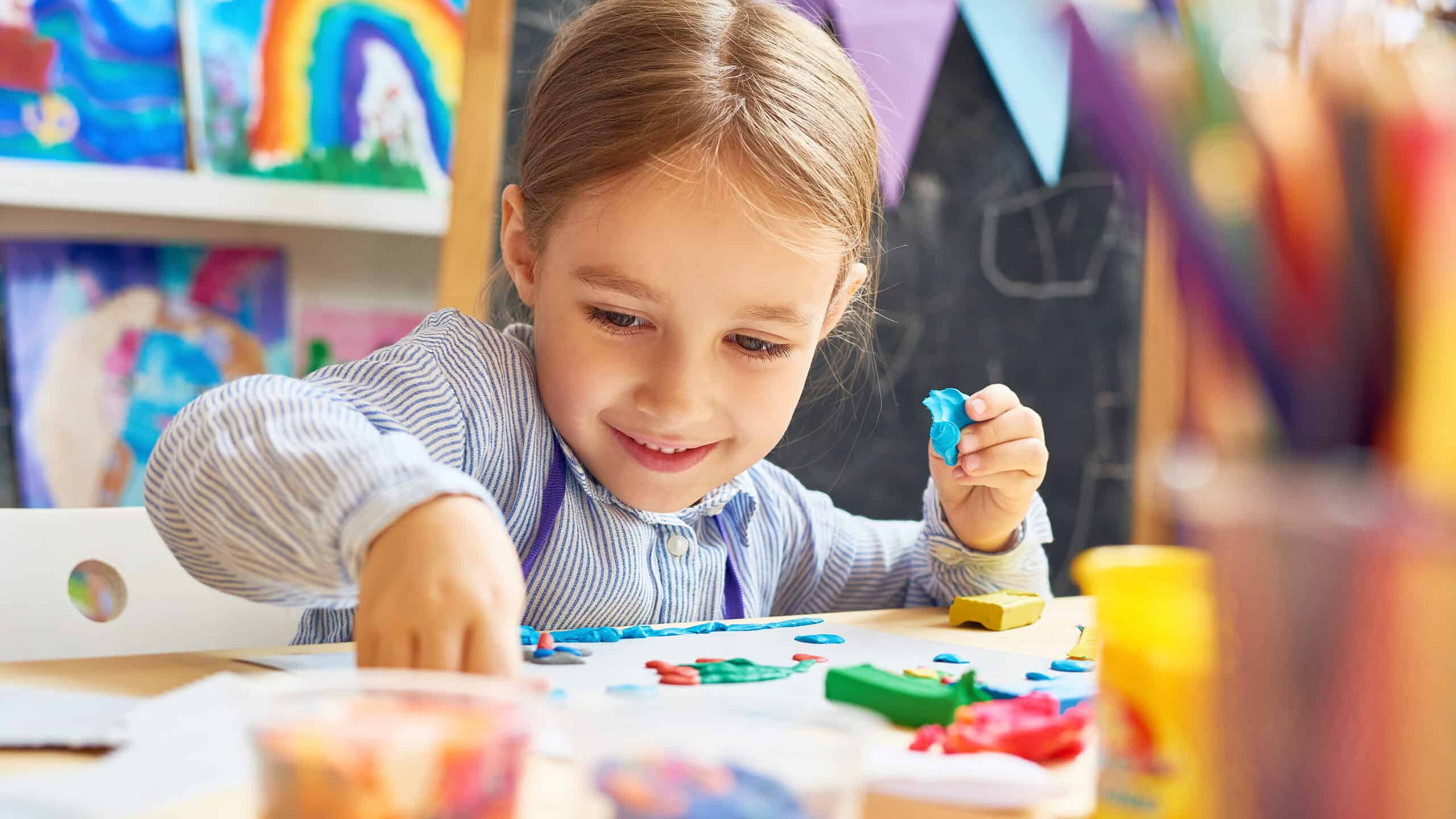 Little girl playing