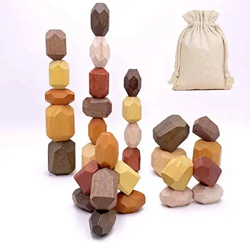 RubRab Wooden Rocks Stones