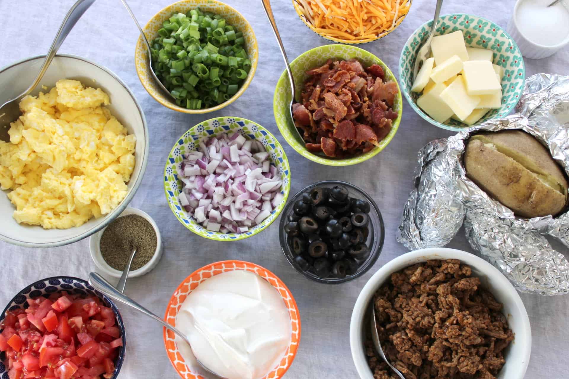 baked potato bar toppings