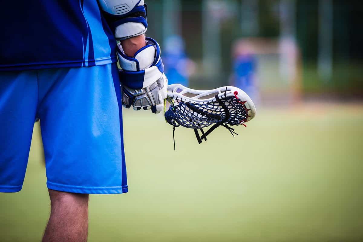 lacrosse player with stick