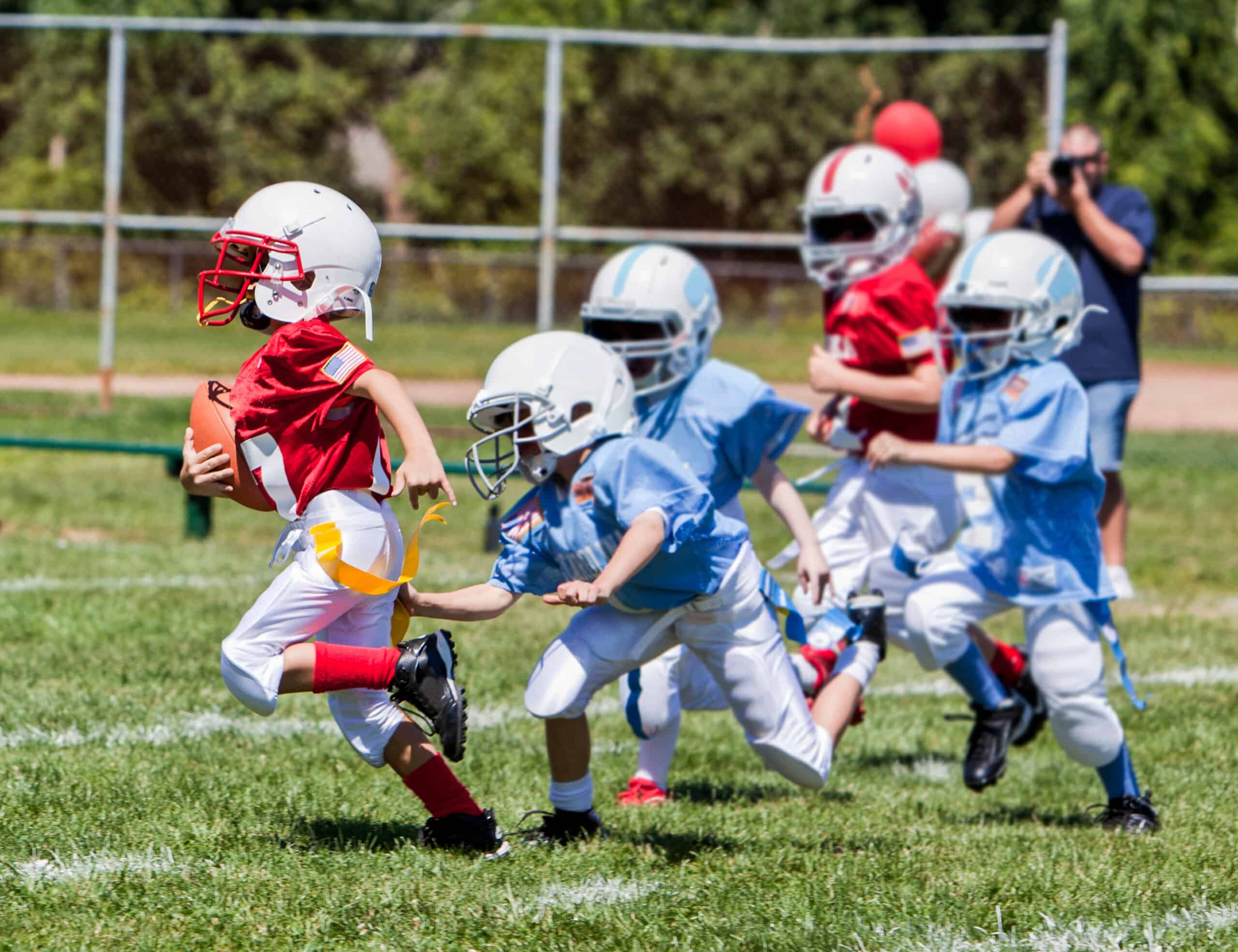 kids playing American football