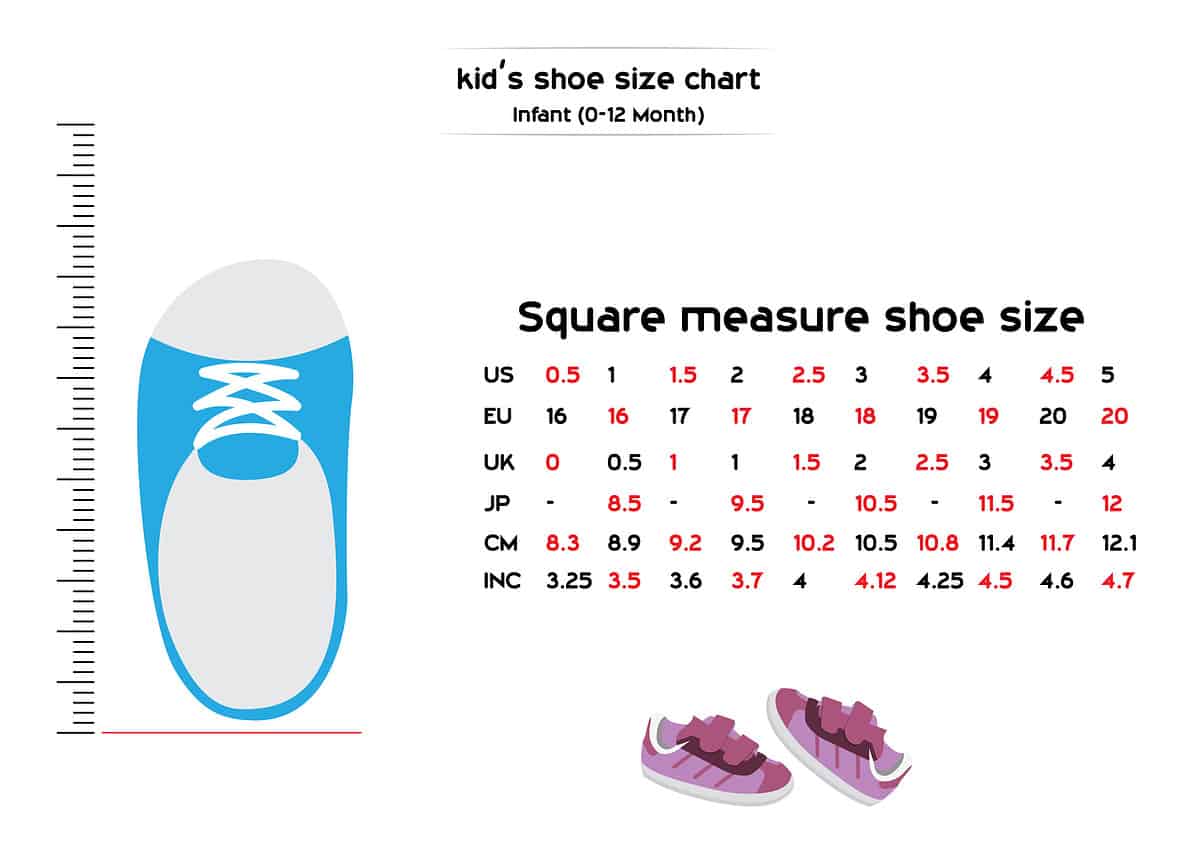 Baby's Shoe Size Chart to Choose the Right Size