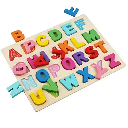 Kimuvin Wooden Alphabet Puzzles