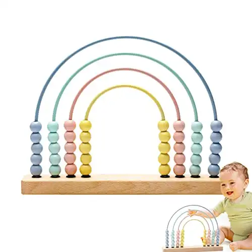 Wooden Rainbow Abacus Beads