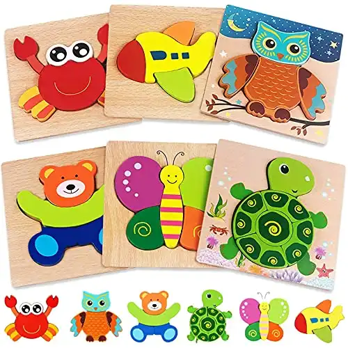 6 Pack Animal Jigsaw Toddler Puzzles
