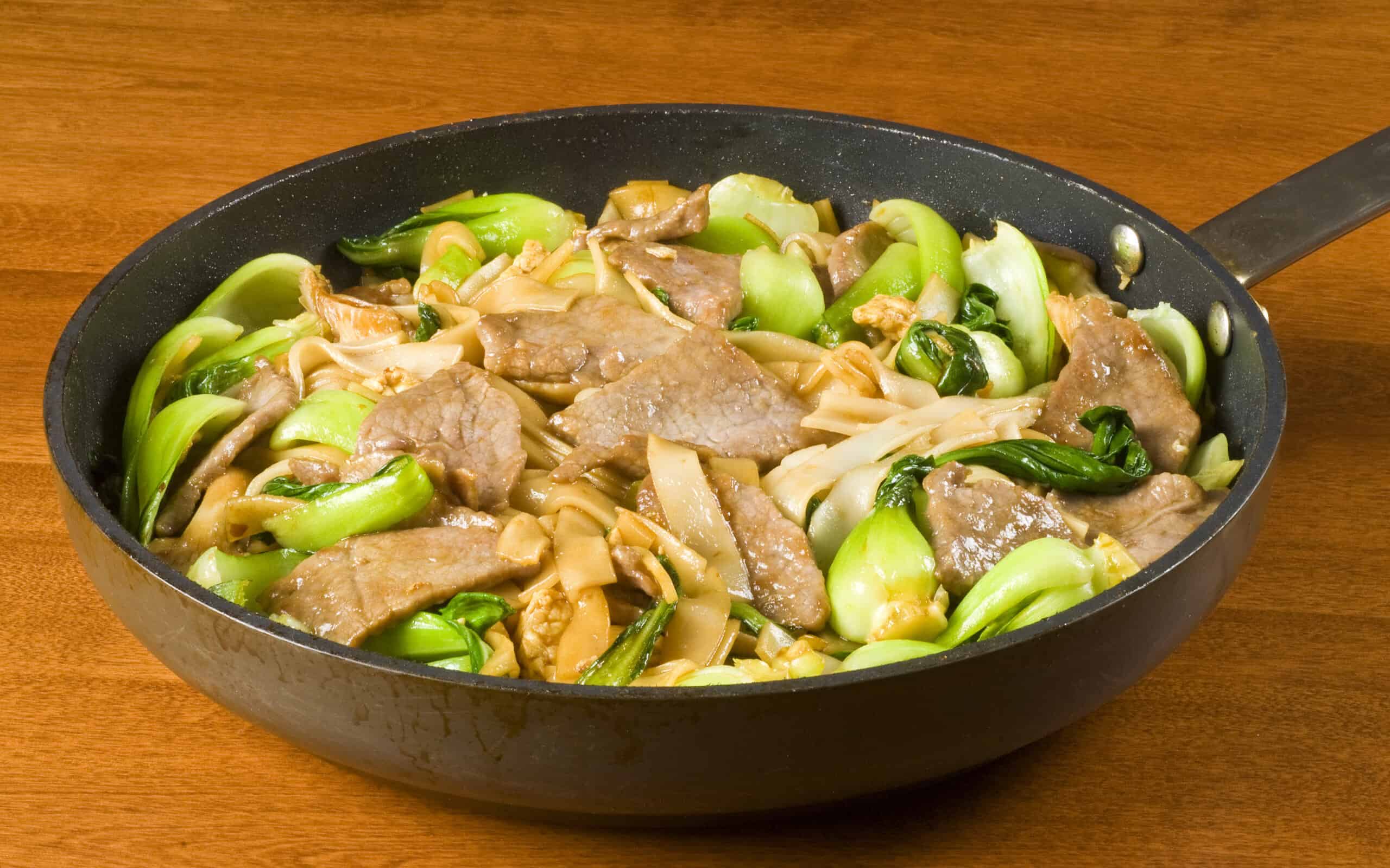 Rice Noodles and Beef Stir Fry