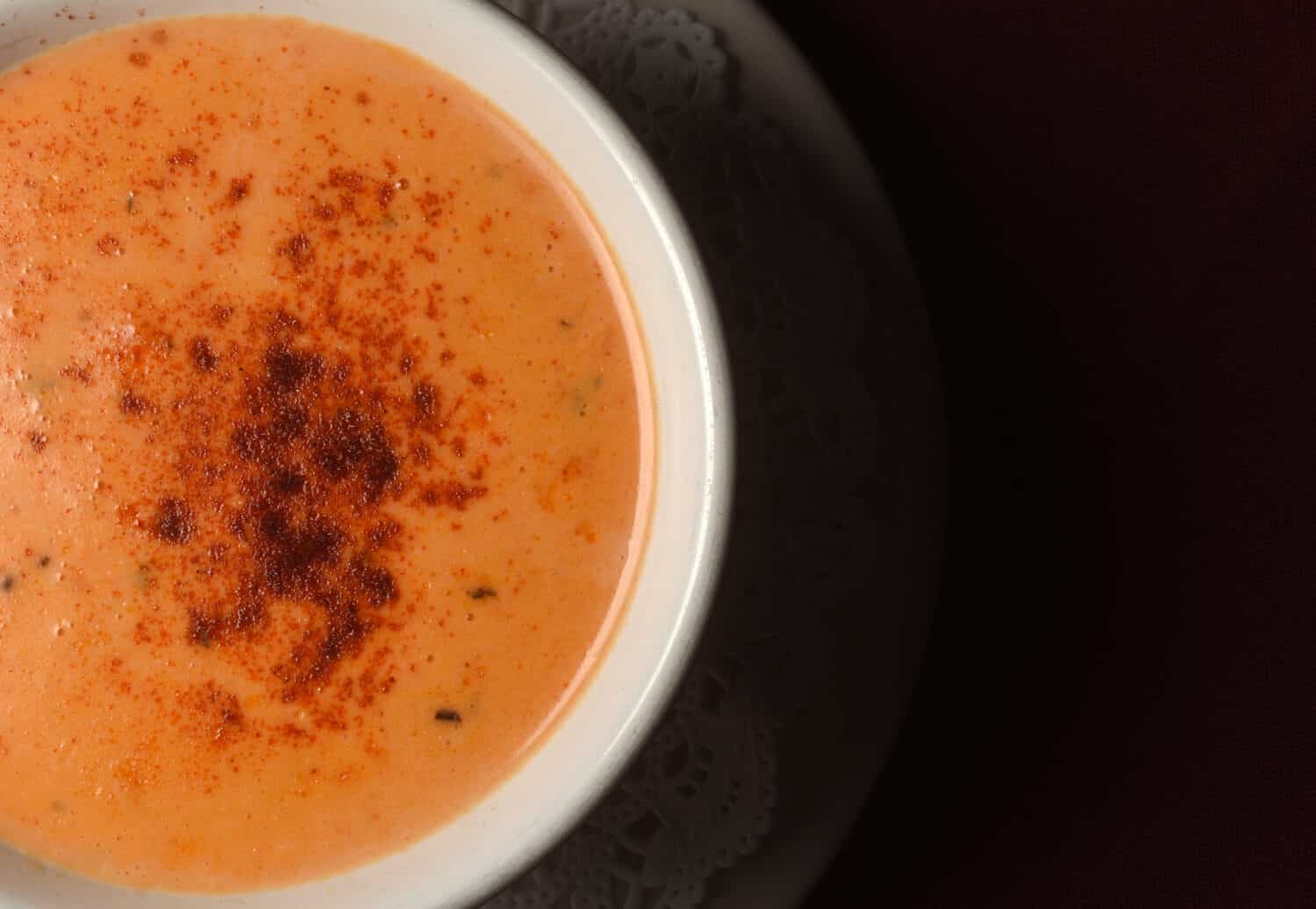 Tomato Bisque Half Image Horizontal Above