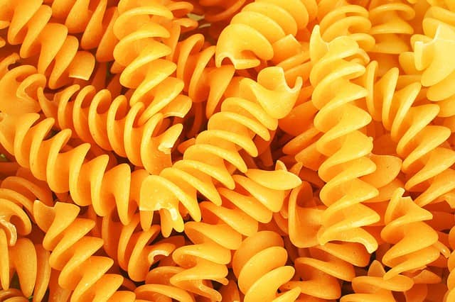 rotini pasta close up